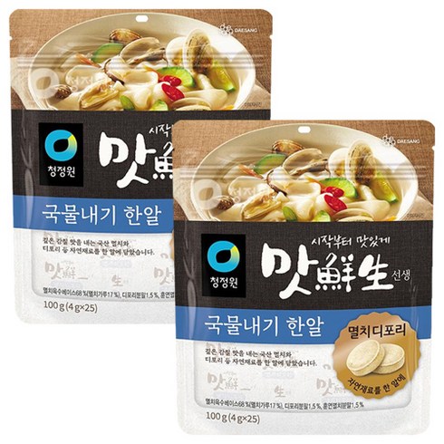 청정원 맛선생 멸치디포리 국물내기 한알, 100g, 2개