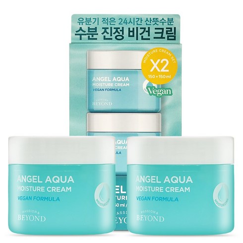 비욘드 엔젤 아쿠아 수분진정 크림 1+1 기획세트, 2개, 150ml