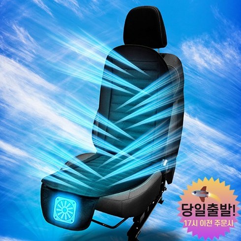 2023년 가성비 최고 통풍시트 - 더쎈 2023년형 뉴 빅팬 차량용 송풍 통풍 쿨링시트 12V 24V 전차종가능, 뉴빅팬 쿨링시트12V, 1개