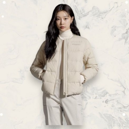디스커버리 픽토르U 구스다운 여성 경량패딩 L/BEIGE DWDJ52036BGL