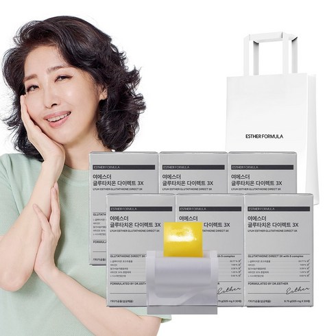 여에스더 글루타치온 다이렉트 3X (+본사 단독 선물 쇼핑백), 6박스, 30매