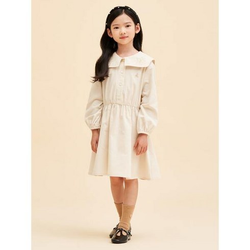 빈폴키즈 [시즌오프30%] [BEANPOLE 키즈] 코듀로이 원피스 아이보리 (BI3871G040)
