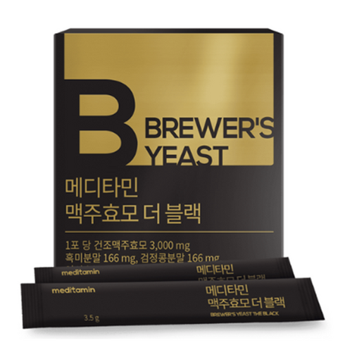 더블랙 맥주효모 비오틴 9박스 - 메디타민 맥주효모 더 블랙 30p, 30g, 5개