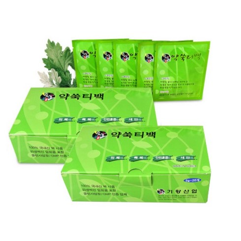 기황 약쑥티백 20포 2박스 좌욕 족욕 반신욕 100% 국내산 쑥, 1세트