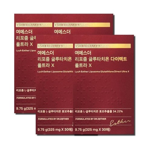 여에스더 리포좀 글루타치온 다이렉트 울트라X 325 mg 30매 4개 RS, 기본, 없음