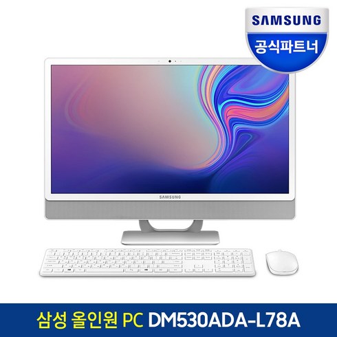 삼성전자 올인원PC 일체형PC 프로스트 화이트 60.5cm WIN11 Home NVMe 512GB, RAM 16GB, DM530ADA-L78A