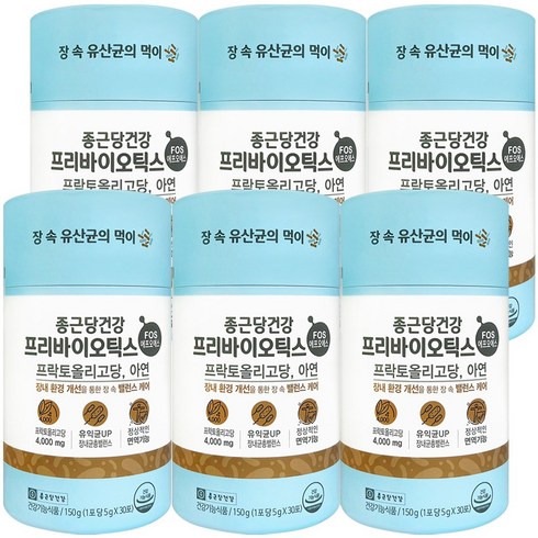 종근당건강 프리바이오틱스 FOS, 150g, 6개