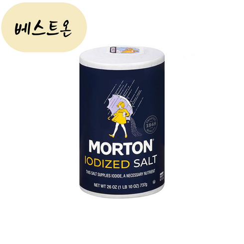 [해외] Morton 몰튼 요오드 소금 솔트 737g 베스트온 미국직구, 1개