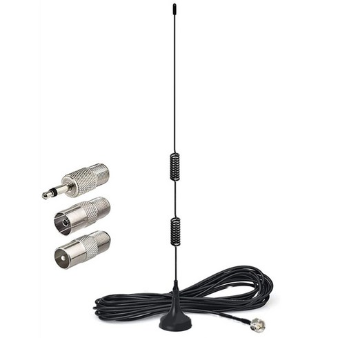 커넥터 어댑터가 있는 실내 라디오 오디오 비디오 스테레오 홈 씨어터 수신기 튜너를 위한 자기 기반 FM/AM 안테나, 한개옵션0
