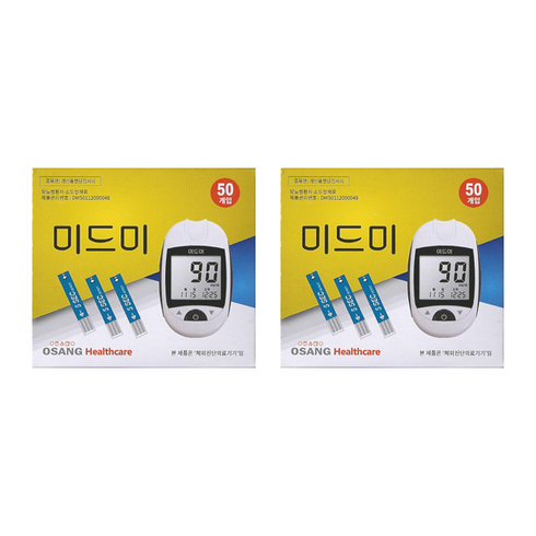 미드미 혈당시험지 100p, 2개, 50매입