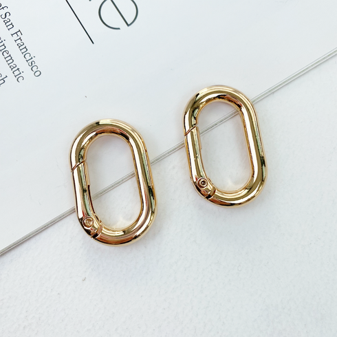 2023년 가성비 최고 타원형고리 - 헤세드 NEW) 타원형 오픈 키오링 가방고리(2개), 골드, 2개