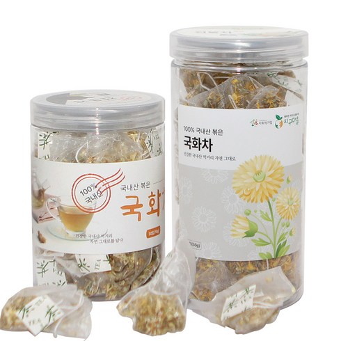 국화차 - 지구마을 국내산 삼각티백 전통차 국화차 티백차, 600mg, 50개입, 1개