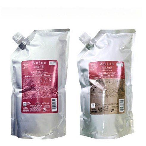 멜로우1000ml - 밀본 오주아 필멜로우 샴푸 트리트먼트 1000ml 세트 리필용