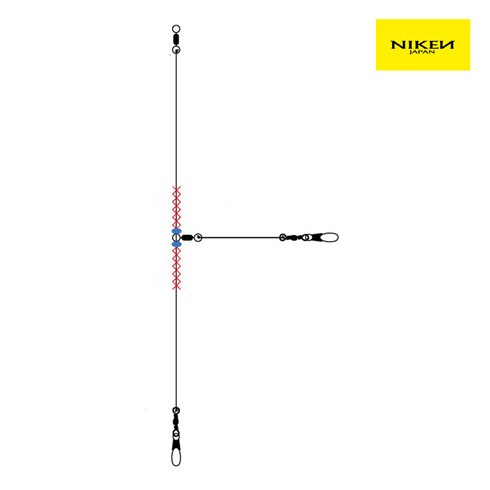 2023년 가성비 최고 갑오징어유동채비 - [니켄] 갑오징어 유동채비 오바마리그 단차조절 3개입, 심해용 80cm, 3개