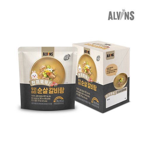 엘빈즈 한끼뚝딱 우리아이 순살 갈비탕 200g, 5개
