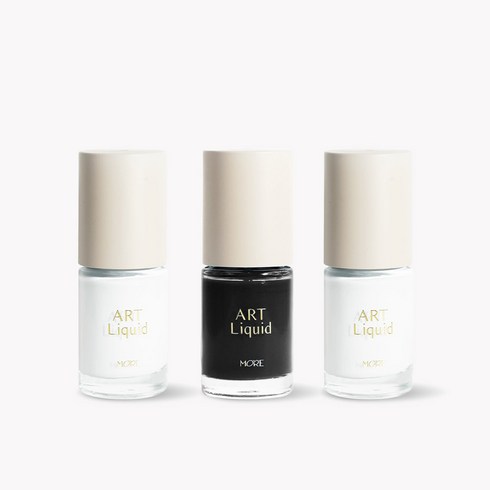 모어젤잉크 - 아트리퀴드 ART Liquid 화이트 블랙 잉크네일 모어젤, 1개, 8ml, No.43 베일화이트