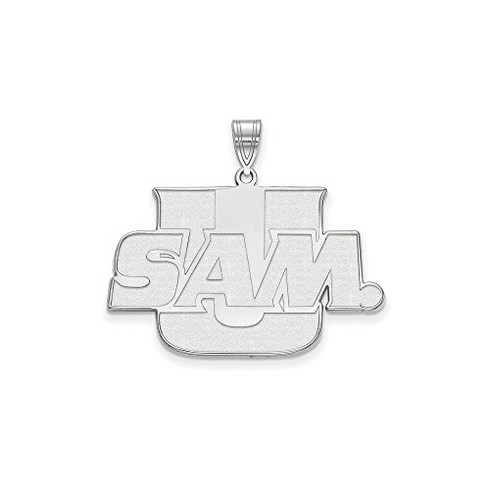 LogoArt 스털링 실버 샘포드 대학 대형 펜던트 체인 포함 LogoArt Sterling Silver Samford University Large Pendant Chain I, 1개, 기타