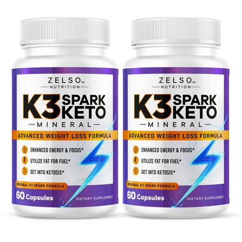 K3 Spark Mineral - 젤소 뉴트리션 K3 스파크 미네랄 캡슐 K3 Spark Mineral Pills 60정, 2개, 2개, 60캡슐