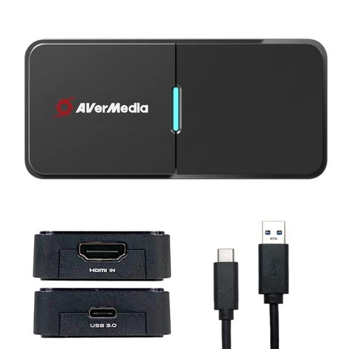 에버미디어 AVerMedia BU113 라이브 스트리머 캡 4K HDMI DSLR 비디오 캡처 카드 콘텐츠 제작용 - 2160p30으로 및 스트리밍 1080p60 HDR USB T, Live Streamer CAP 4K, 1개