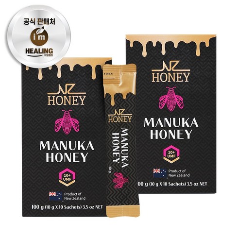 아임힐링 엔젯허니 마누카꿀 퀸비 UMF10 MGO263 10스틱, 100g, 2개