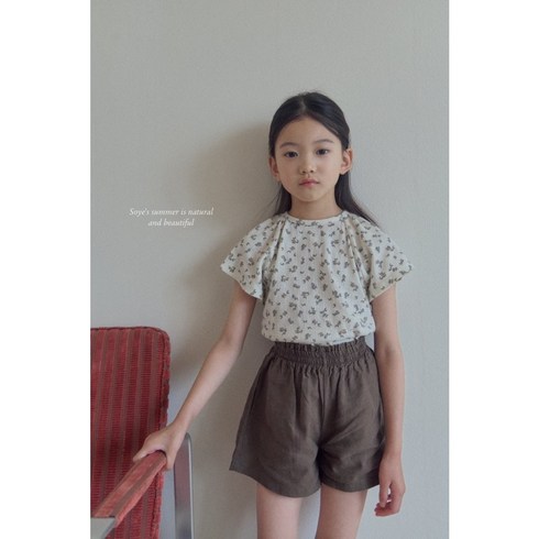 소예 플랑티 여아 여름 유아 아동 스판 편안한 반팔 티셔츠