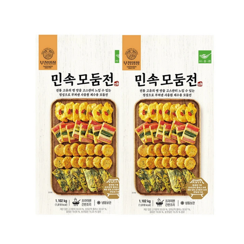 정성곳간 모둠전 각 250gx8팩 총 2kg - 코스트코 사옹원 민속 모둠전 모듬전 1102g x 2, 1102g x 2개, 2개, 1.102kg