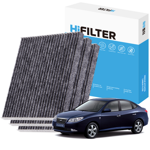 하이필터 현대 아반떼 전차종 자동차 활성탄 에어컨필터 차량용 탈취필터, 3개, 아반떼 HD_HI-E105