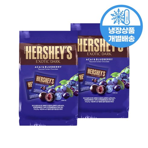 허쉬초코쉘 - 허쉬 다크초콜릿 아사이베리, 210g, 2개