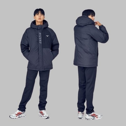 미즈노 22FW 퍼텍스 미드 패딩 자켓 가볍고 스포티한 무드의 아우터 남여공용 32YE263009 블랙 308244