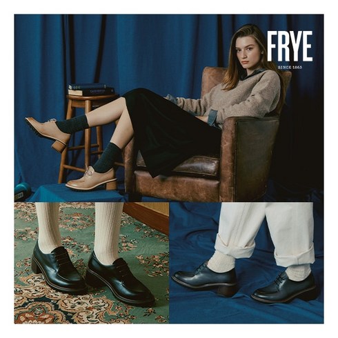 FRYE 23FW 더비 로퍼 (여성), 블랙, 235