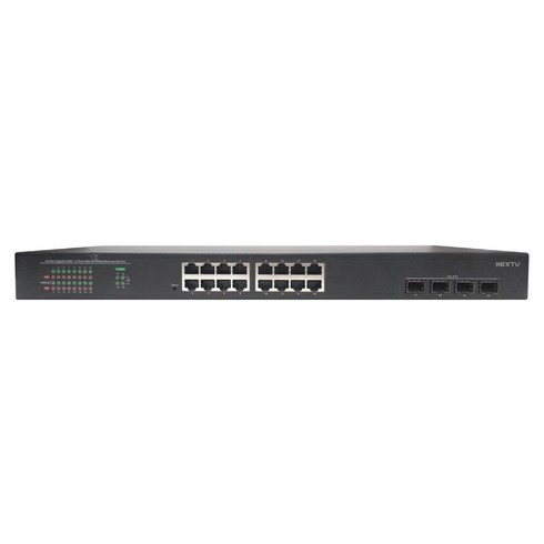 NEXT-POE3820-10G 16포트 101001000Mbps POE 250W + 10G 4SFP POE스위치허브, 기본