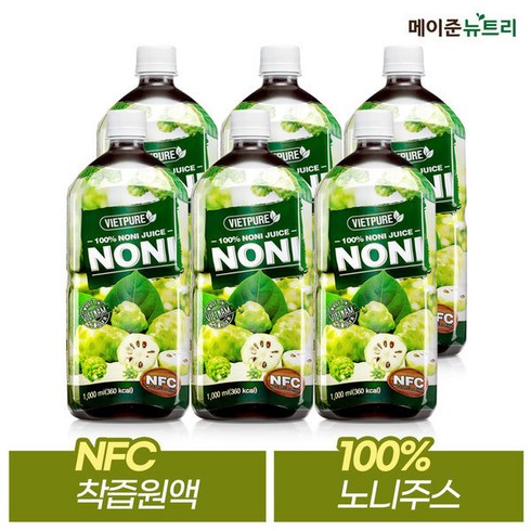 NFC 비엣퓨어 100% 노니주스(1000ml) 6병, 단일옵션