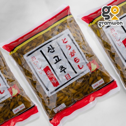 산고추(4kgX4팩) 토호 고추 절임 장아찌 초밥 반찬 업소용 파우치, 4kg