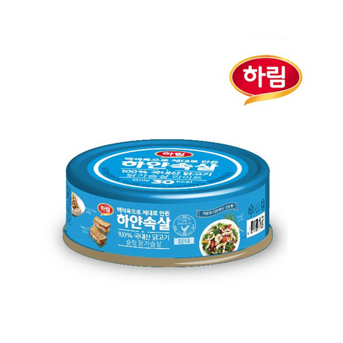 닭가슴살캔 - 하림-하얀속살 닭가슴살 라이트150g, 150g, 36개