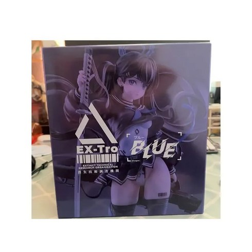 솔라레인 블루 피규어 키덜트 여아용 더블 포니테일 세일러 세트 PVC 애니메이션 액션 모델 오리지널 장난감 컬러 수영복 버전 선물, [01] With original box