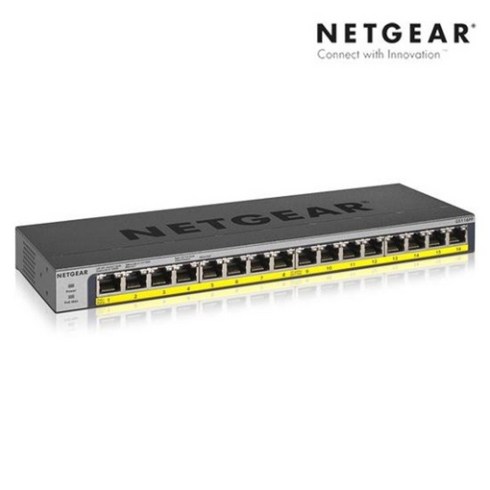 넷기어 GS116PP 16포트 기가비트 PoE+ 스위칭허브 183W 랙마운트