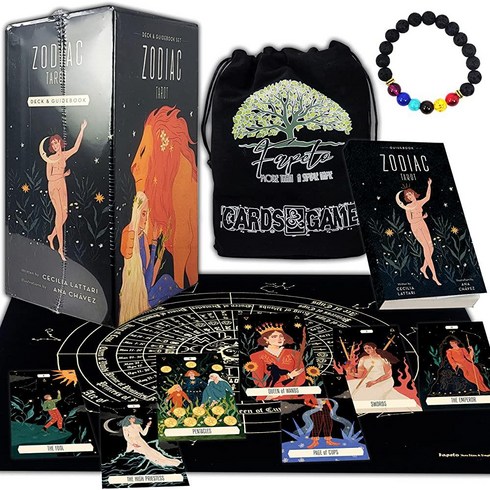Fapeto more than a simple name 운세 및 차크라용 타로 오라클 카드 덱 번들 Magickal Spellcards 핫템 잇템, 조디악 타로