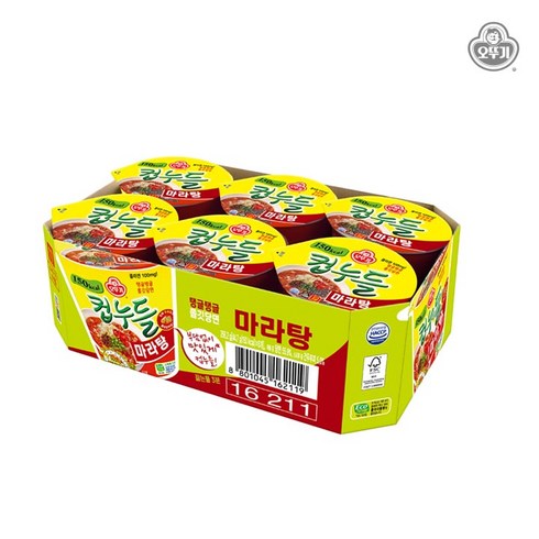 오뚜기 컵누들 마라탕 44.7g 6개, 단품