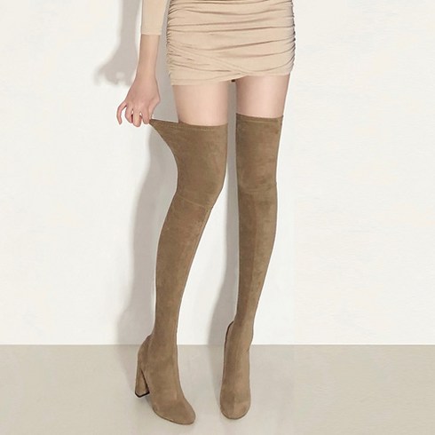 모노소울 9cm 핏미 스웨이드 레깅스핏 삭스 롱부츠