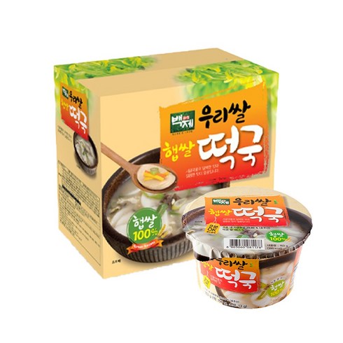 백제떡국 - 백제 우리쌀 햅쌀 떡국 선물세트163g_즉석떡국, 163g, 6개