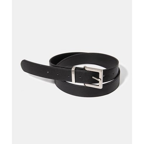 halden벨트 - HALDEN (M) square fake leather belt (T003_black)