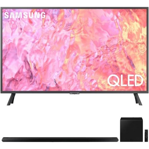 삼성 QN70Q60CA 70인치 QLED 4K 스마트 TV 2023년형 번들 HWS800B 3.2.1ch 사운드바 블랙 Wireless Dolby Atmos DTSX, 70 Inch