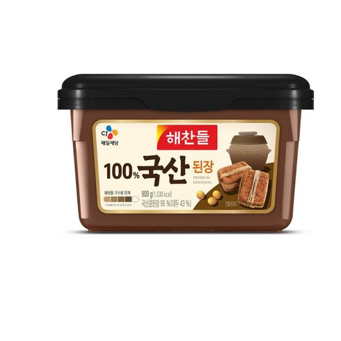 해찬들 국산 된장, 1개, 900g