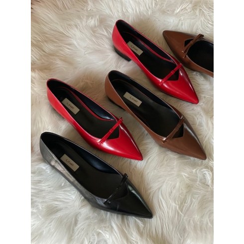 쥬다르 Scarlett ribbon flat black