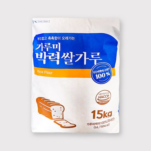 박력쌀가루 - 59003. 가루미(백미)박력쌀가루 - 새롬15kg 제빵용 밀가루대체 국산 쌀가루 새롬푸드, 1개, 15kg