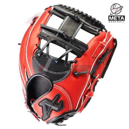 아톰즈 재팬 레트로 라인업 내야 글러브 12인치 블랙/레드 GI25A