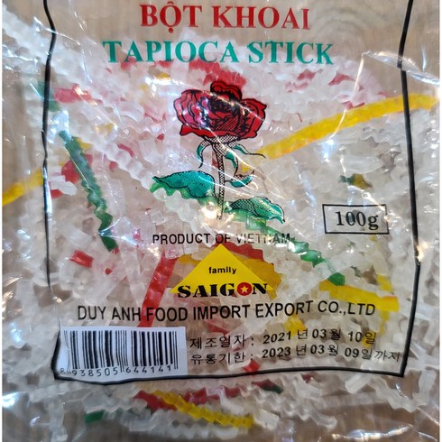 보트콰이 Bot Khoai 100g (Tapioca Stick 타피오카 스틱) WORLDFOOD, 1개