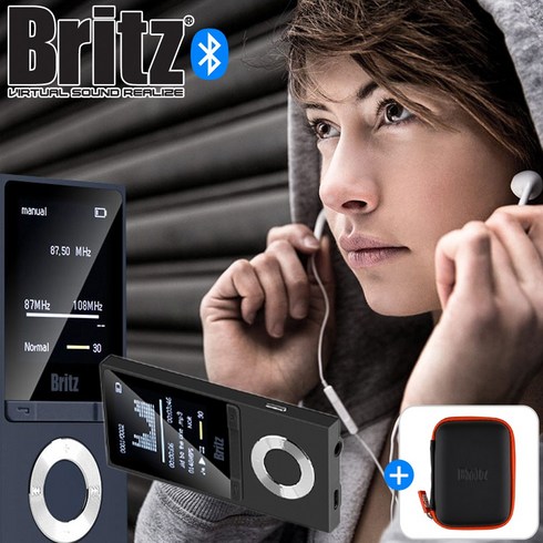 브리츠 휴대용 MP3 플레이어 8GB, BZ-MP4580BL, 블랙