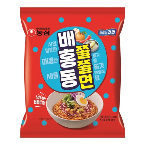 배홍동 쫄쫄면 129g, 4개