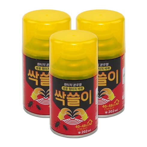 성광 원터치 바퀴싹쓸이 202ml 바퀴벌레 살충제, 3개